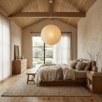 Tsuki | Paper Lantern Pendant Light, Japanese Washi Globe Hanging Lamp, 11 Sizes