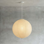 Tsuki | Paper Lantern Pendant Light, Japanese Washi Globe Hanging Lamp, 11 Sizes