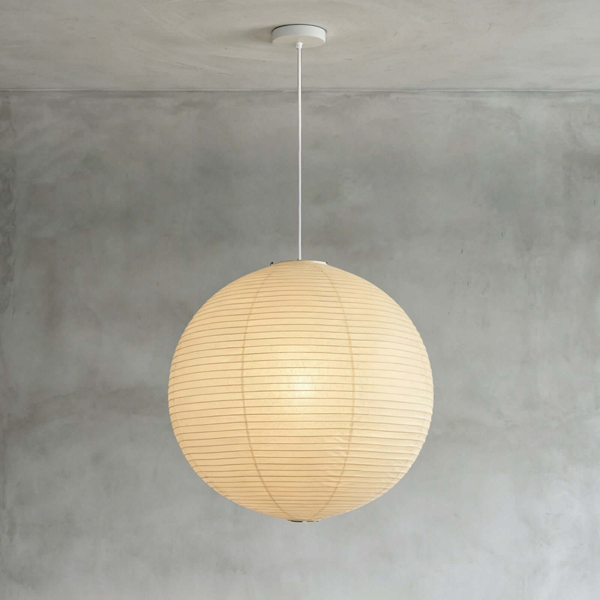 Tsuki | Paper Lantern Pendant Light, Japanese Washi Globe Hanging Lamp, 11 Sizes